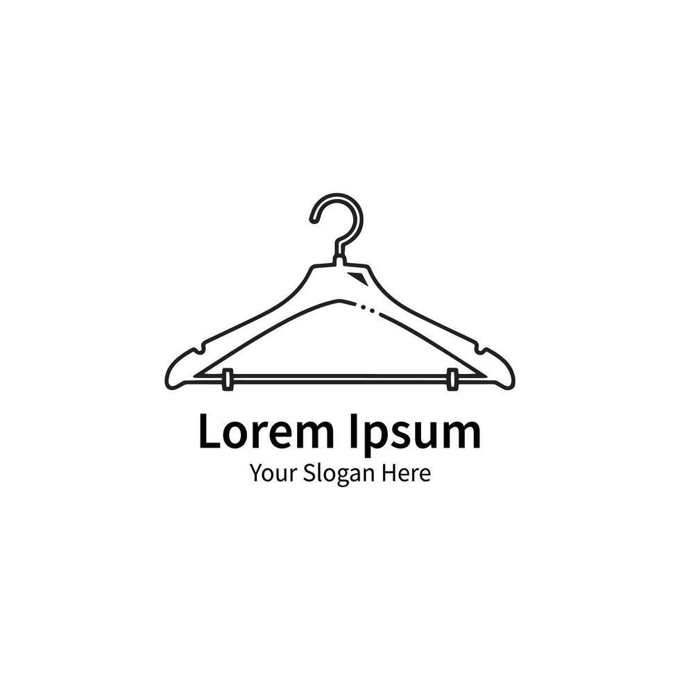 Minimalist Clothes Hanger Boutique Logo vector