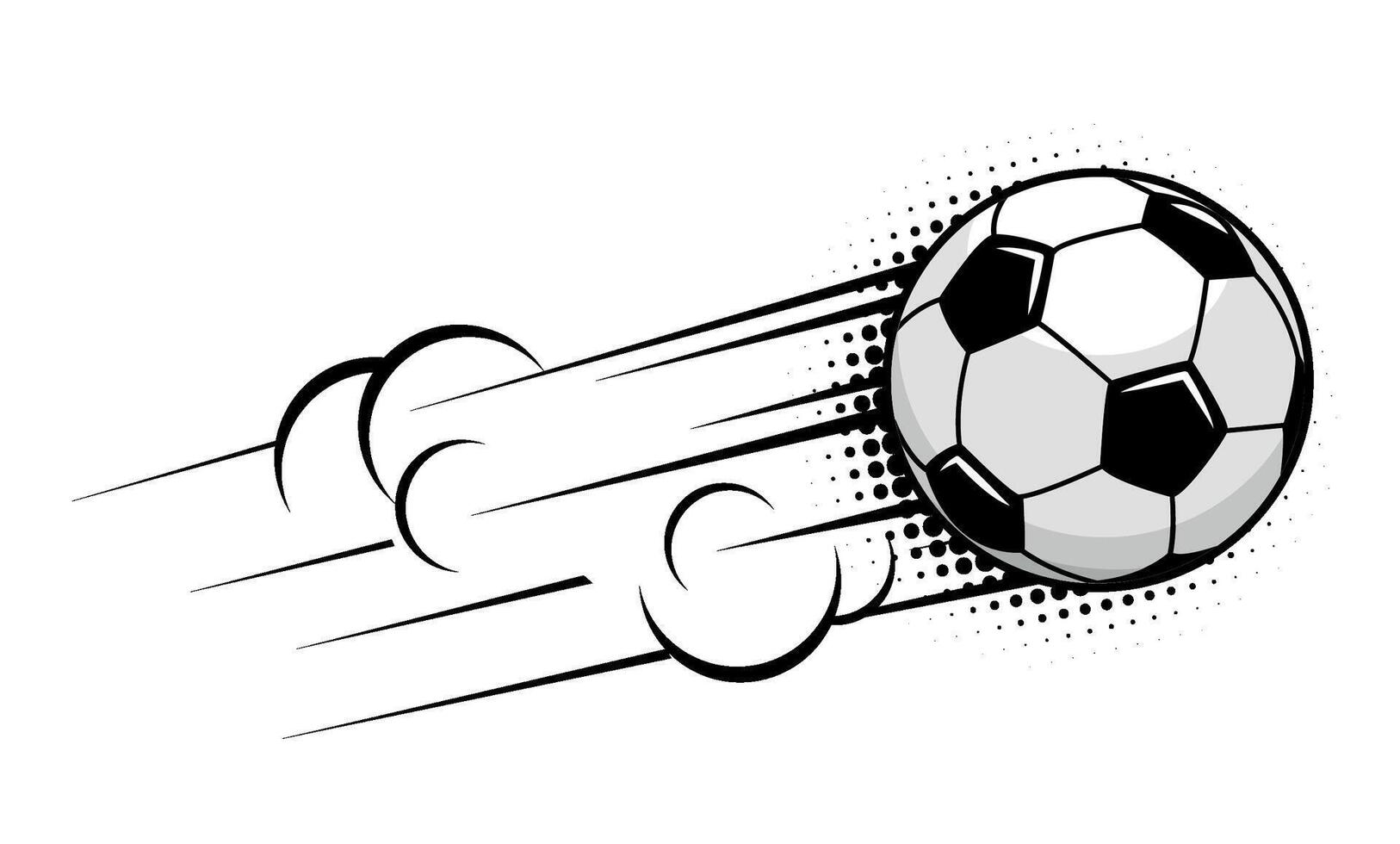speed flight of soccer ball vector