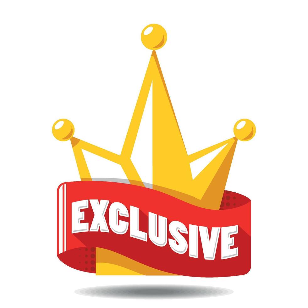 exclusive sticker with crown vector