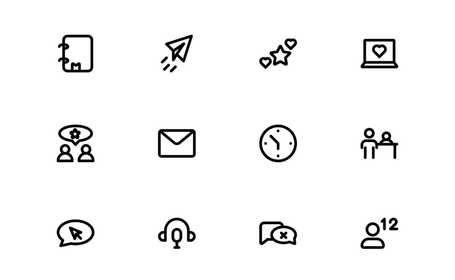 Support and Customer Service Icon Set. Premium Scalable Icons for Client Care, Troubleshooting, Service Management, and Assistance vector