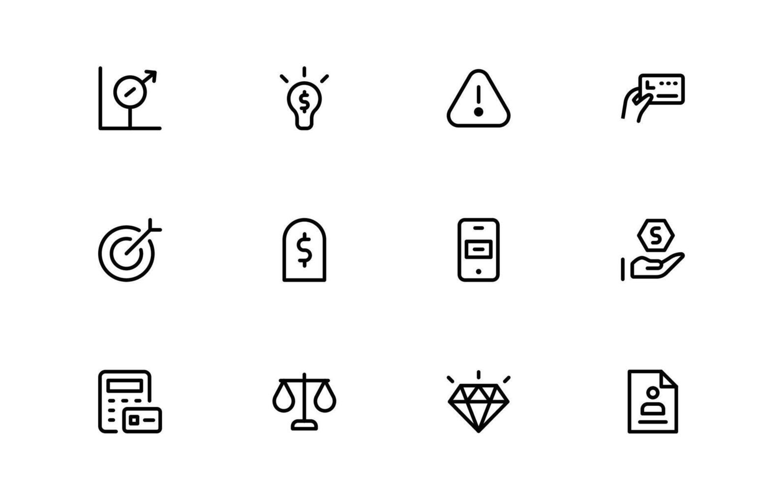 Premium Financial and Banking Icons bundle collection. Professional Icons for Wealth Management, Online Banking, Transactions, and Money Management Designs vector