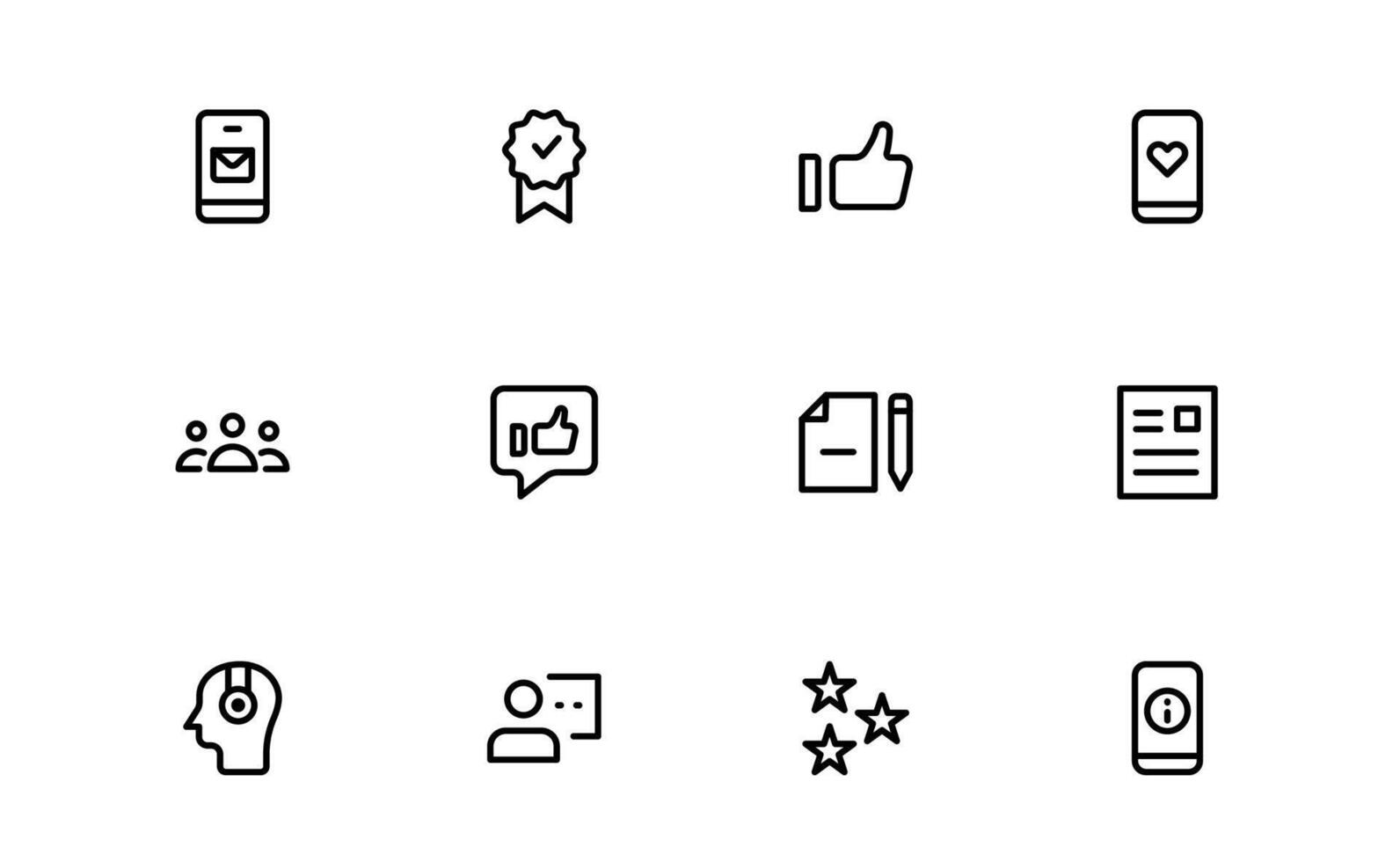 Support and Customer Service Icon pack bundle. Editable Premium Icons for Client Care, Troubleshooting, Service Management, and Assistance vector