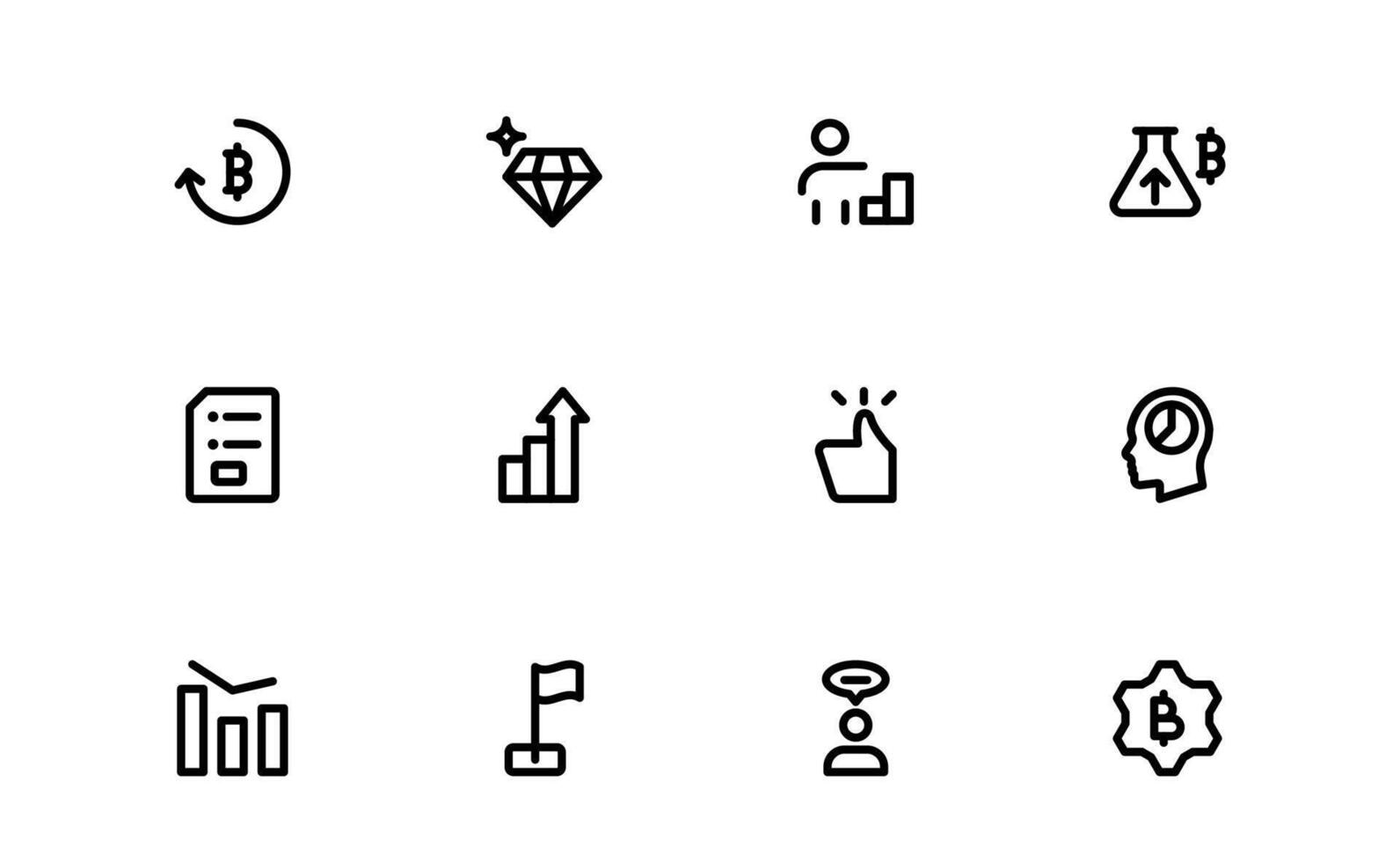 Success and Growth Icon Collection. Editable Premium Icons for Personal Development, Growth, and Goal Achievement vector