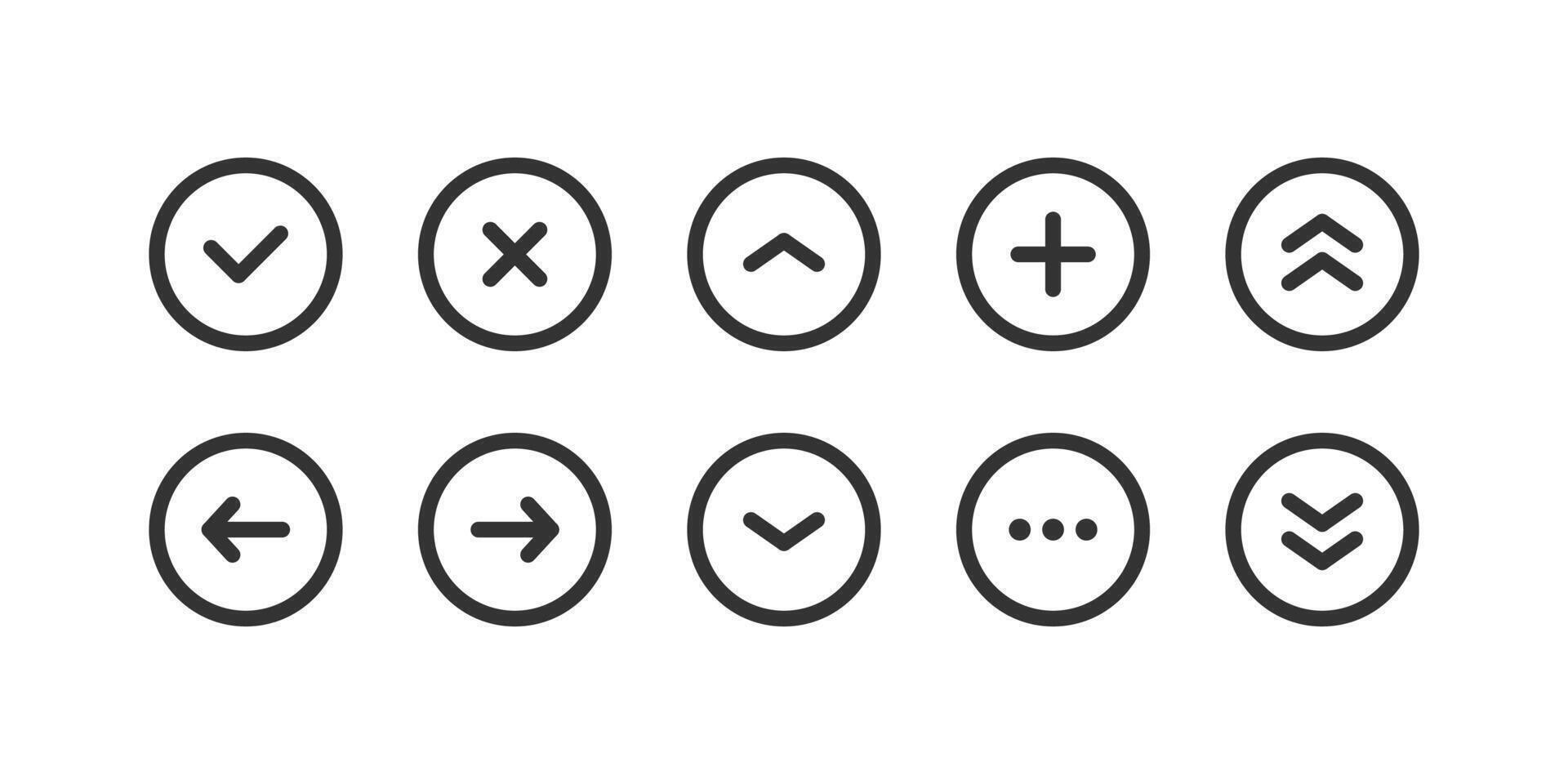 User Interface badges. Navigation controls vector