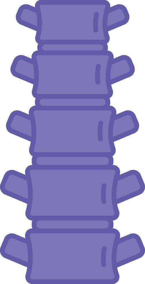 Colored Spine Icons. Illustration. The Spinal Column is Formed By A Chain Of Bones Running Along The Back. Human Body Part. Concept Anatomy vector