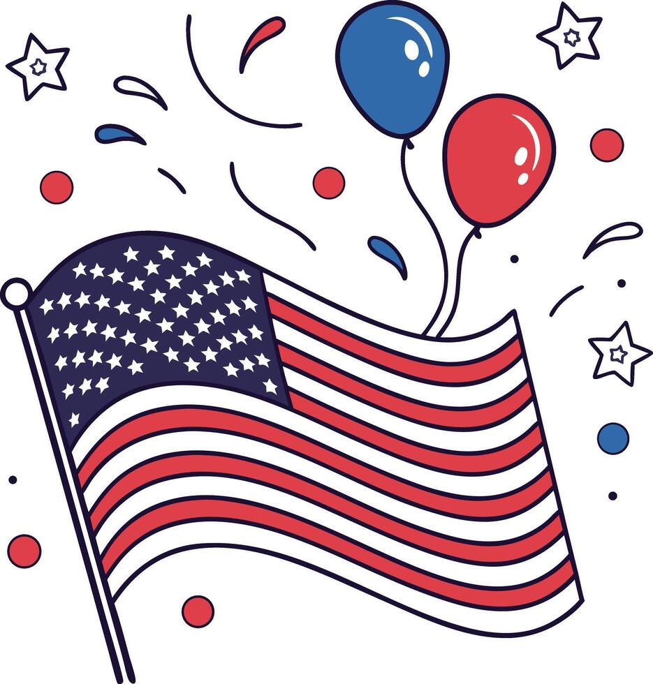 Balloons - 4th of July vector