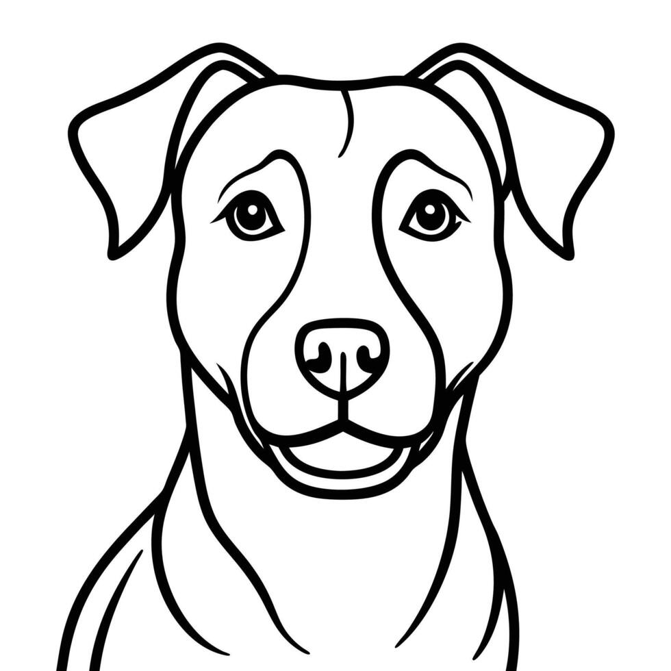 Clean Black and White Dog for Minimal Wall Art vector