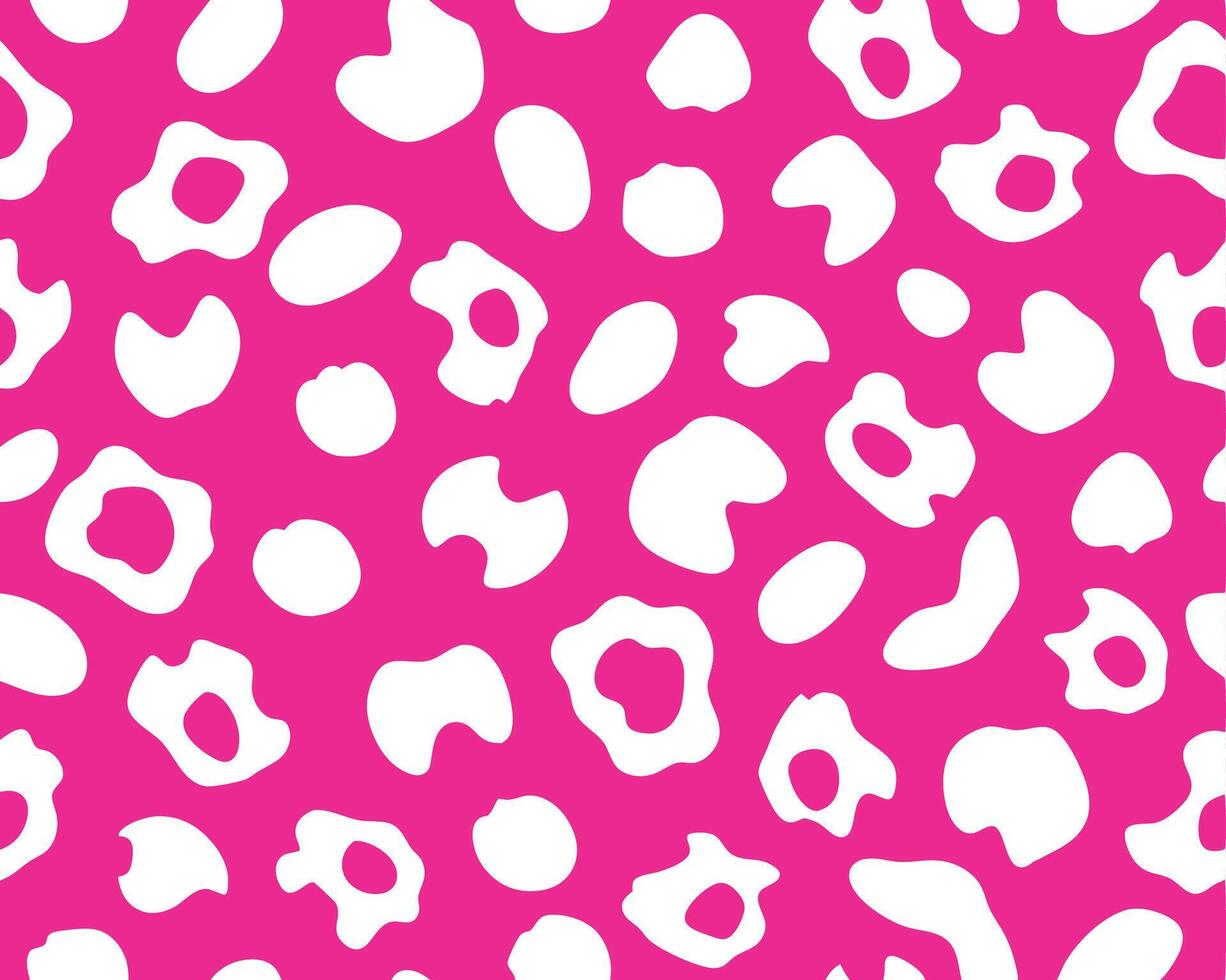 Seamless pink and white leopard print pattern background design for fashion and textiles usage vector