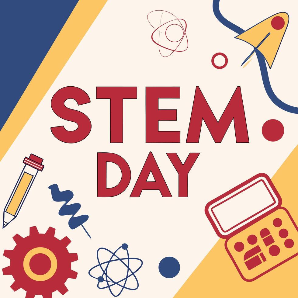 Celebrating STEM Day Inspiring Future Scientists and Innovators vector