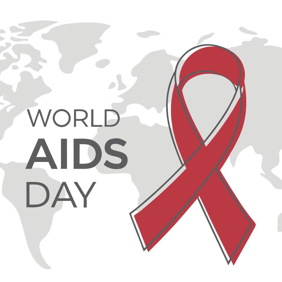 World AIDS Day Global Awareness, and Support for HIV, AIDS vector