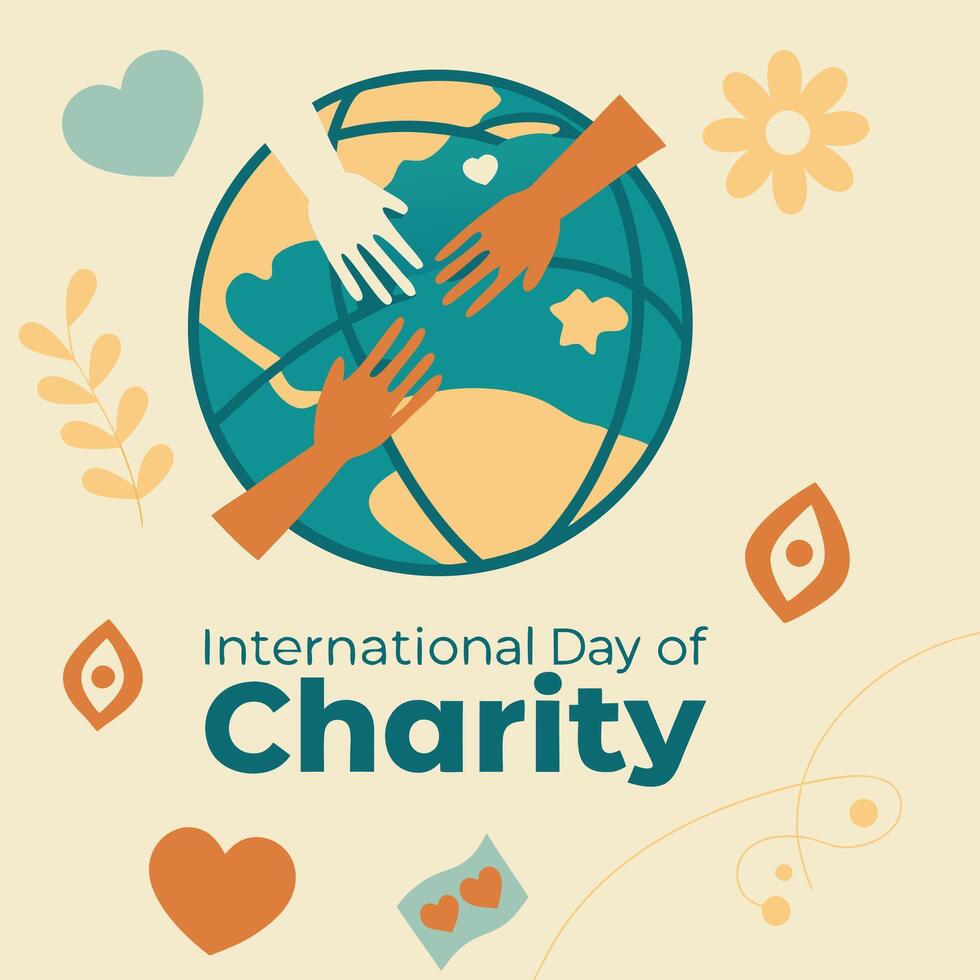 International Day of Charity Global Giving and Kindness vector