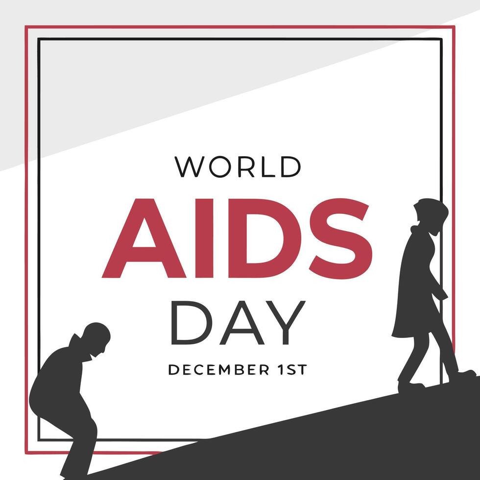 World AIDS Day Global Awareness and Support for HIV, AIDS. vector