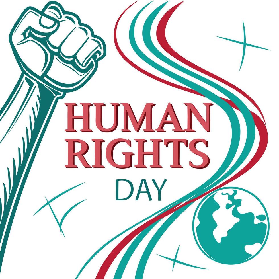 Celebrating Human Rights Day A Global Call for Equality and Justice vector