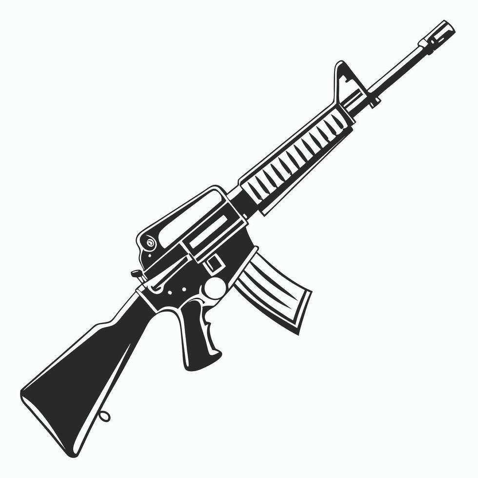 illustration of a rifle vector