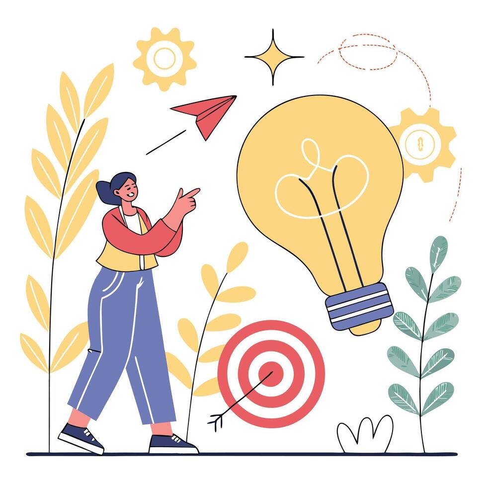 Igniting Innovation A Woman's Journey of Ideas, Goals, and Achievement vector