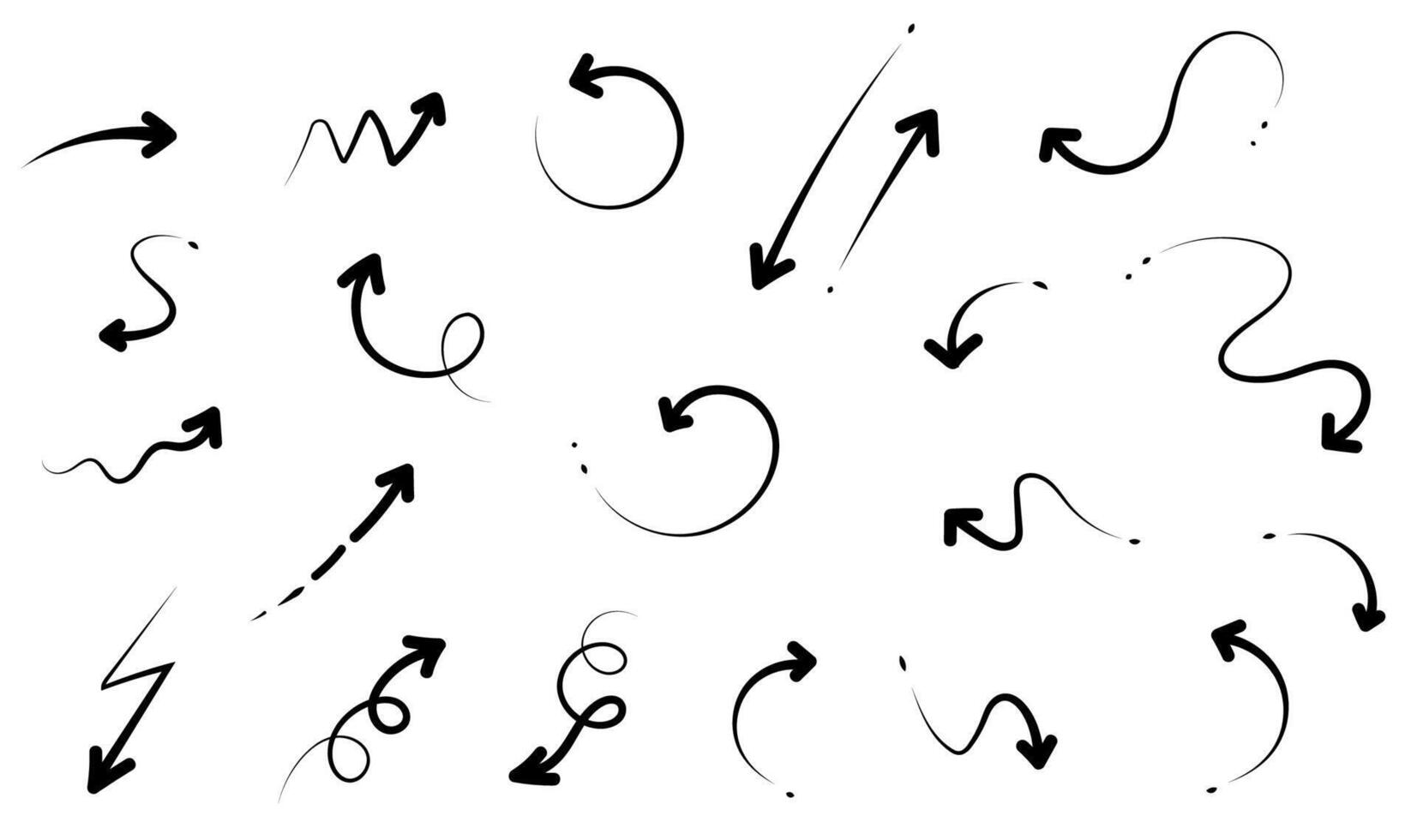 Hand drawn graffiti creative arrow collection design vector