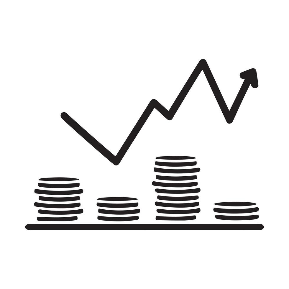 Investment Icon That Visually Represent Growth and Wealth vector