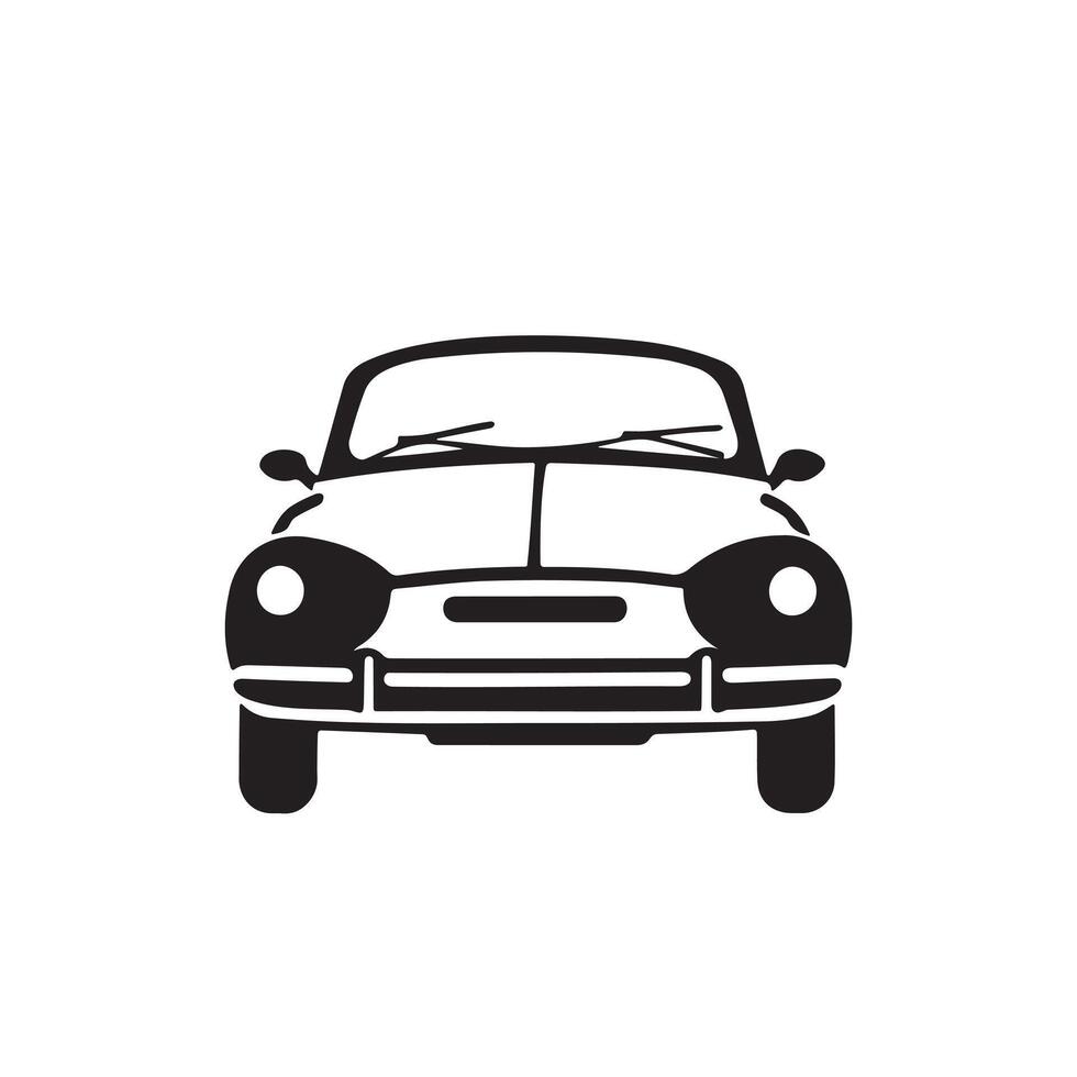 Old Model Car Icon for Vintage UI Design and Automotive Branding vector