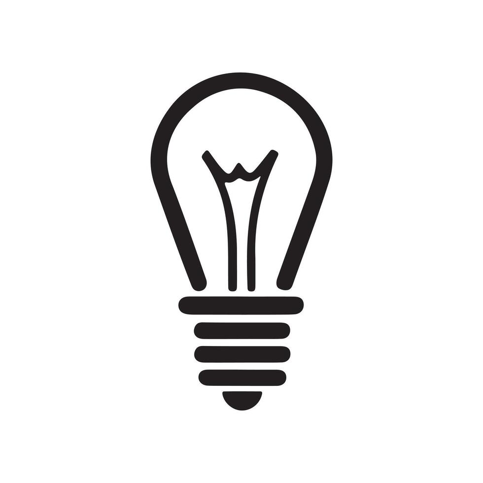 Creative Light Bulb Icon for Innovation Themes vector