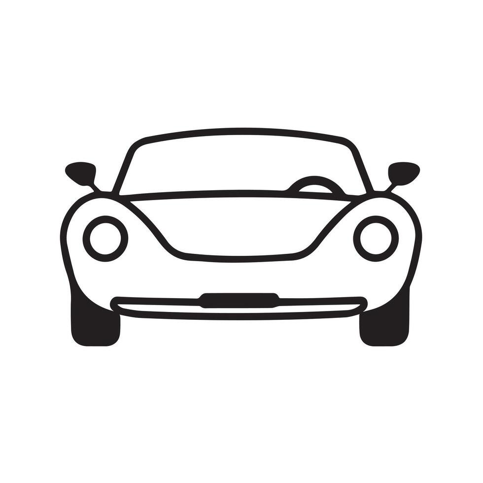 Old Model Car Icon for Retro Design Projects vector