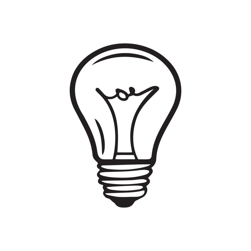 Creative Light Bulb Icon, Symbolizing Innovation and Ideas vector