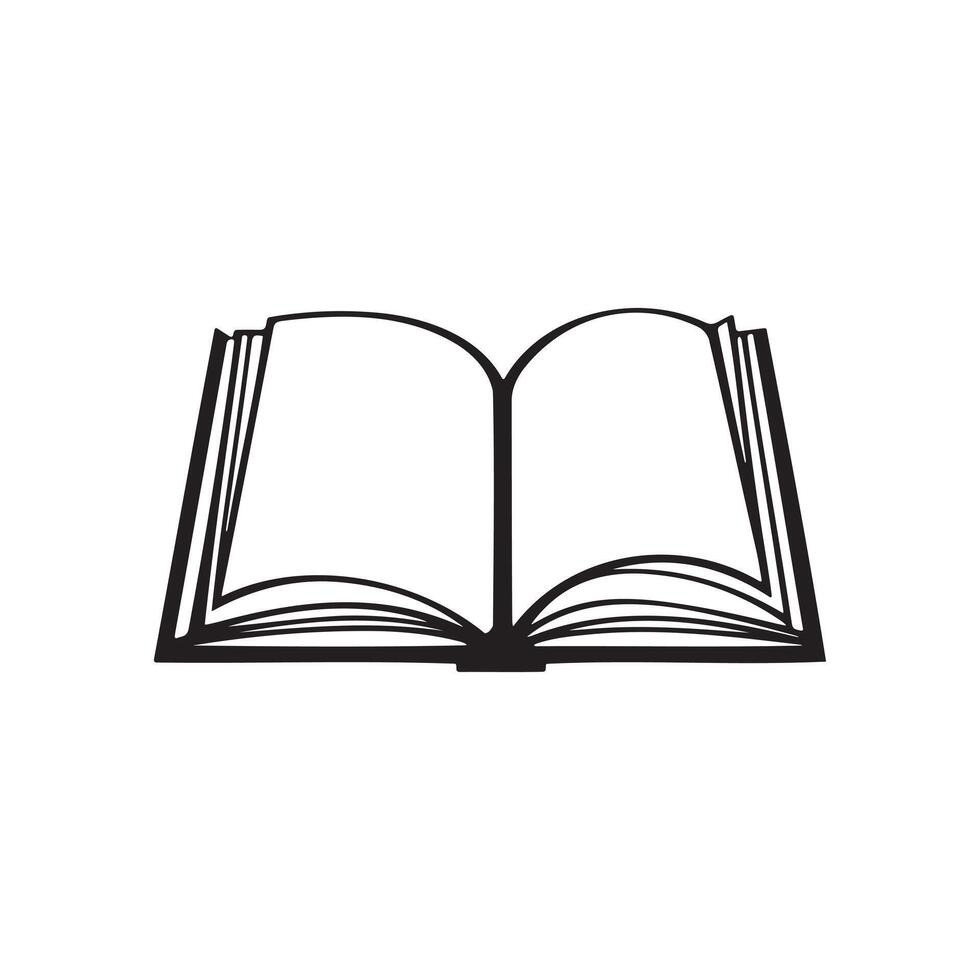 Open Book Icon Design for Learning and Reading Themes vector