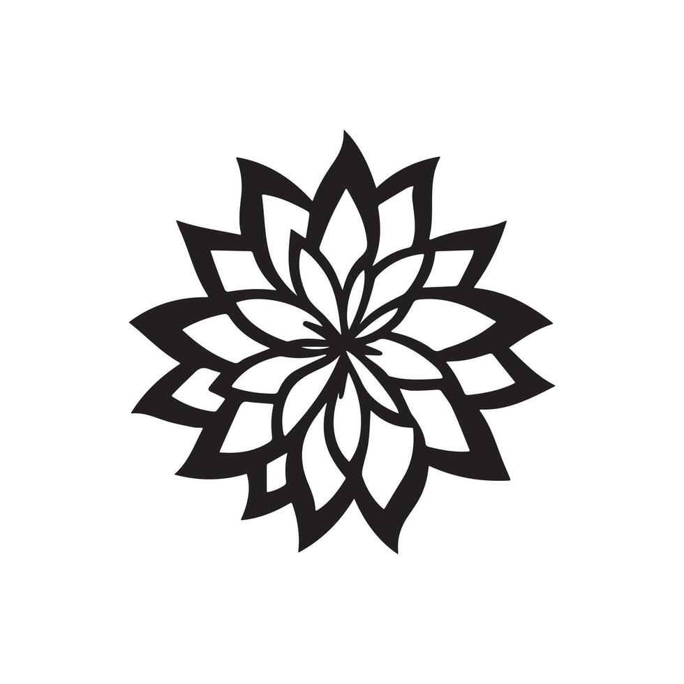 Stylish Flower Icon for Logos, Websites, and Apps vector