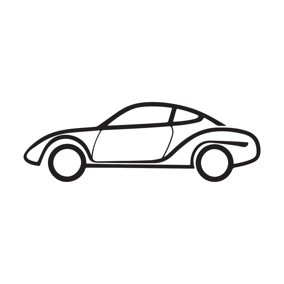 Modern Luxury Car Icon for Automotive Websites and Dashboards vector