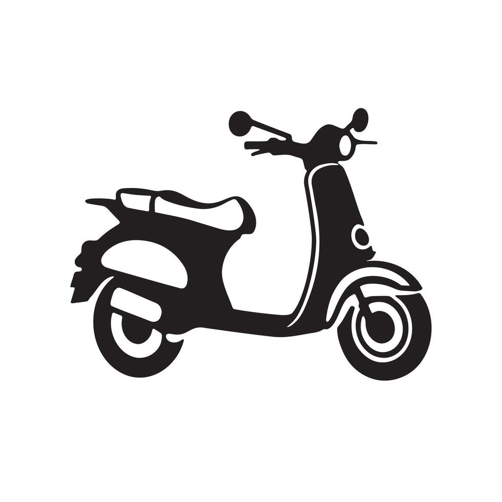 Stylish Electric Scooter Icon for Mobile and Web Apps vector