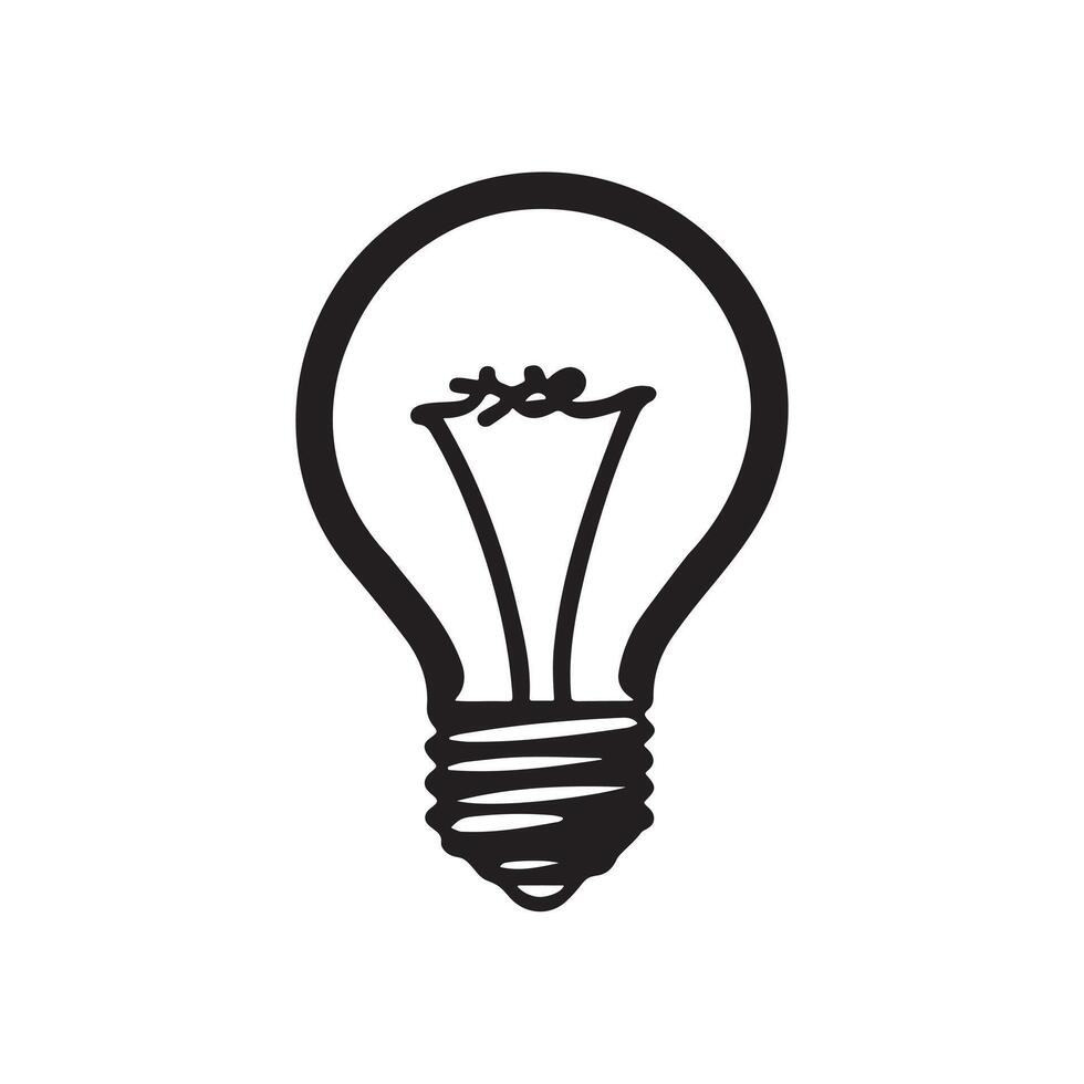 Creative Light Bulb Icon for Logo and UI Inspiration vector