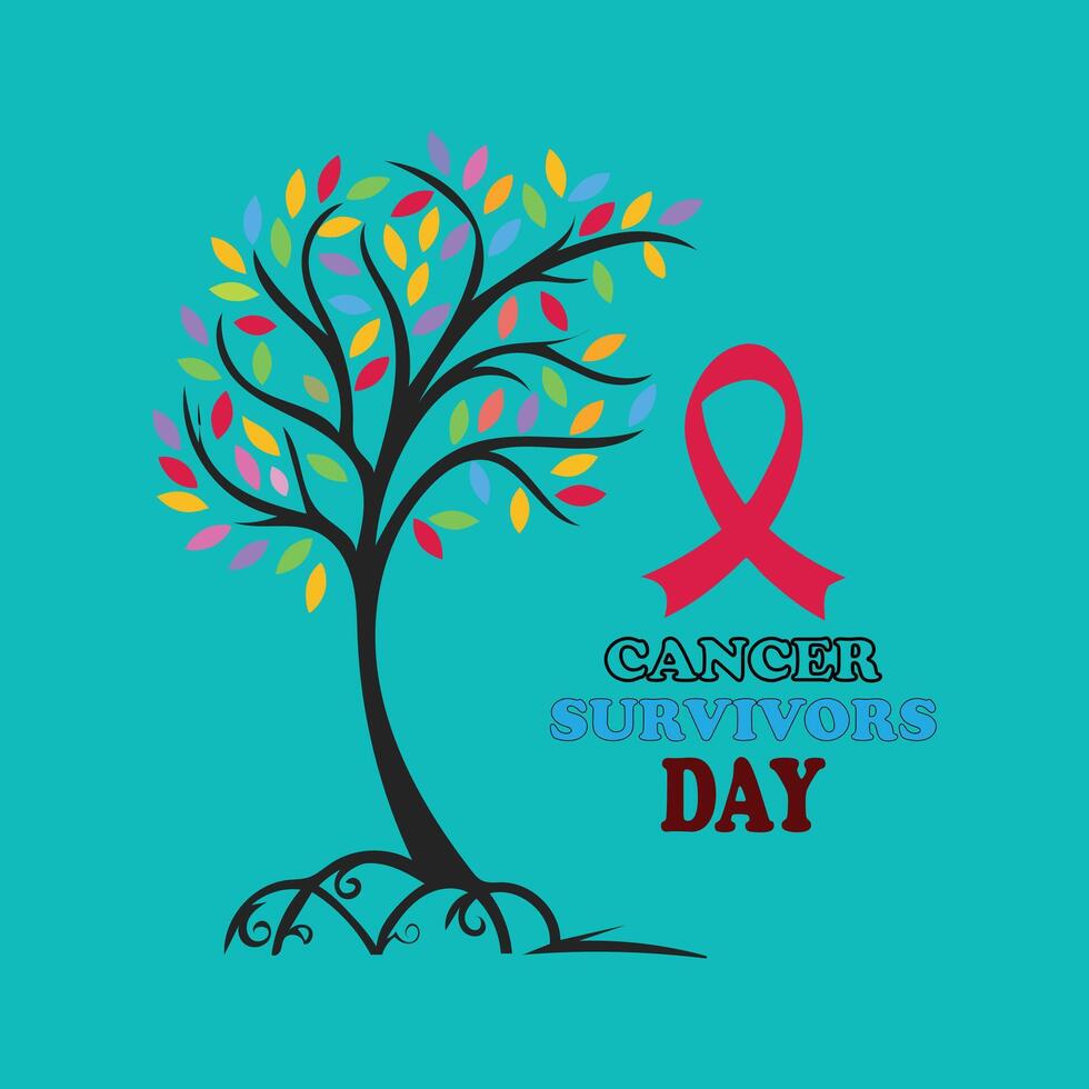 World AIDS Day awareness design with tree and ribbon for health and social campaign illustrations vector