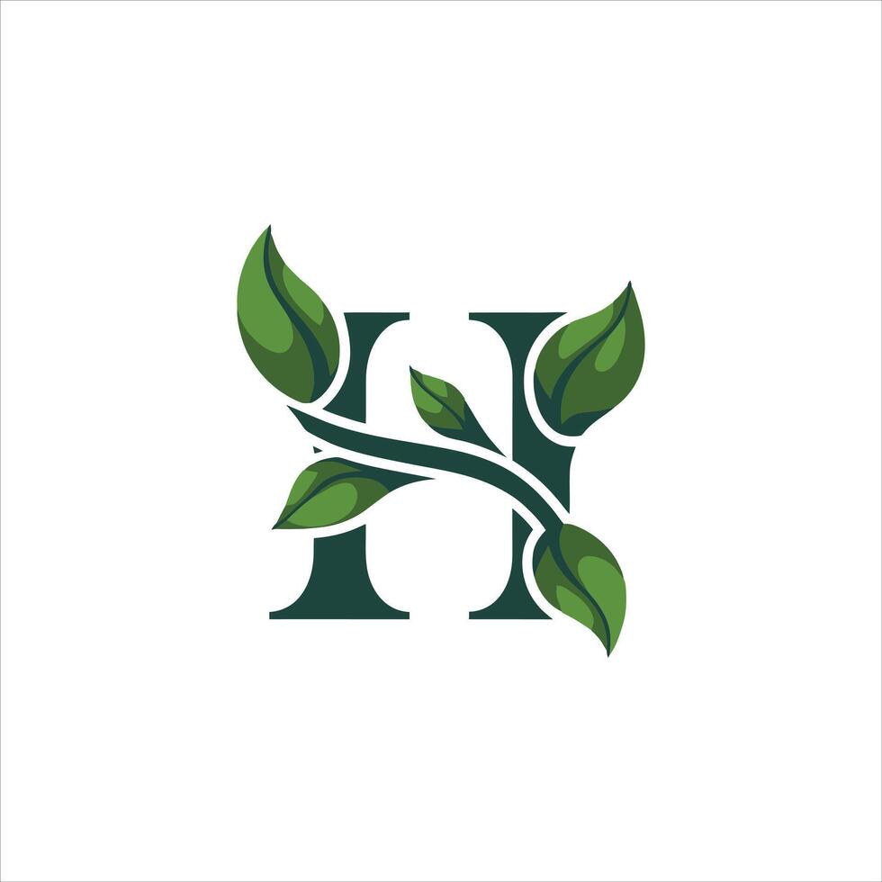 Creative and Decorative H Character Design vector