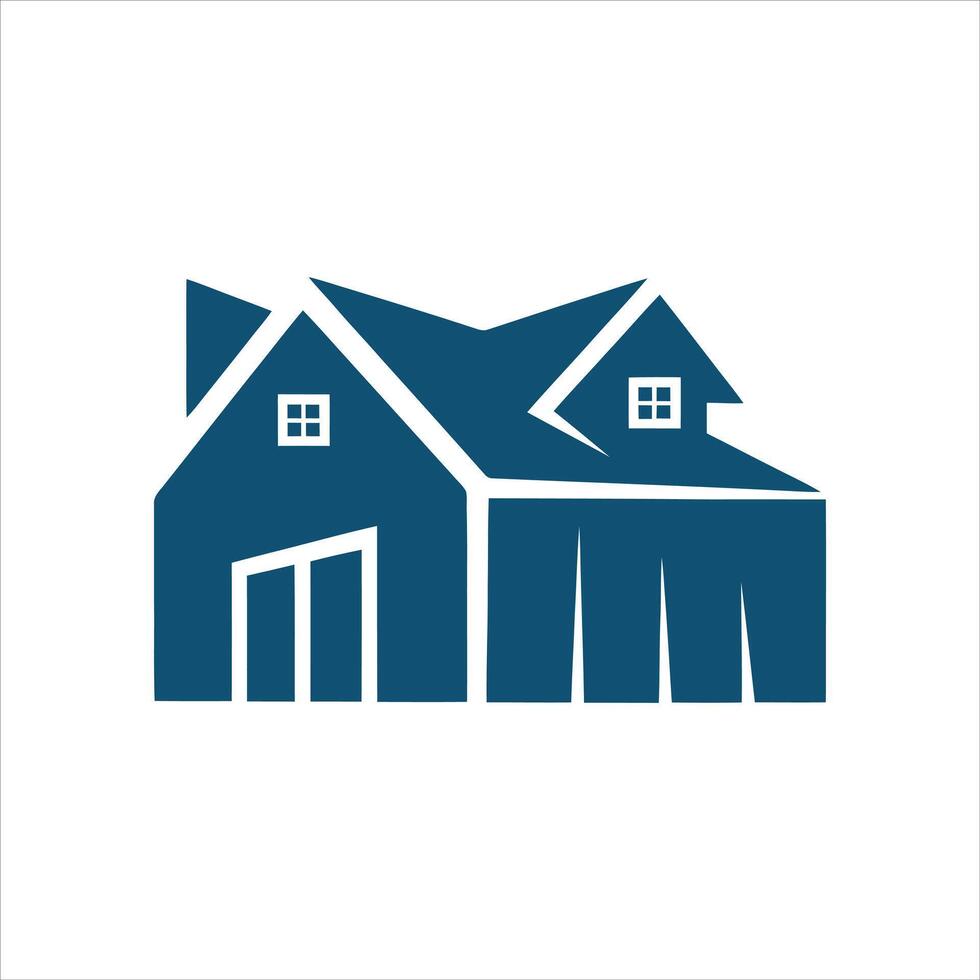 Stylish House Logo Design for Modern Property Business and Builders vector
