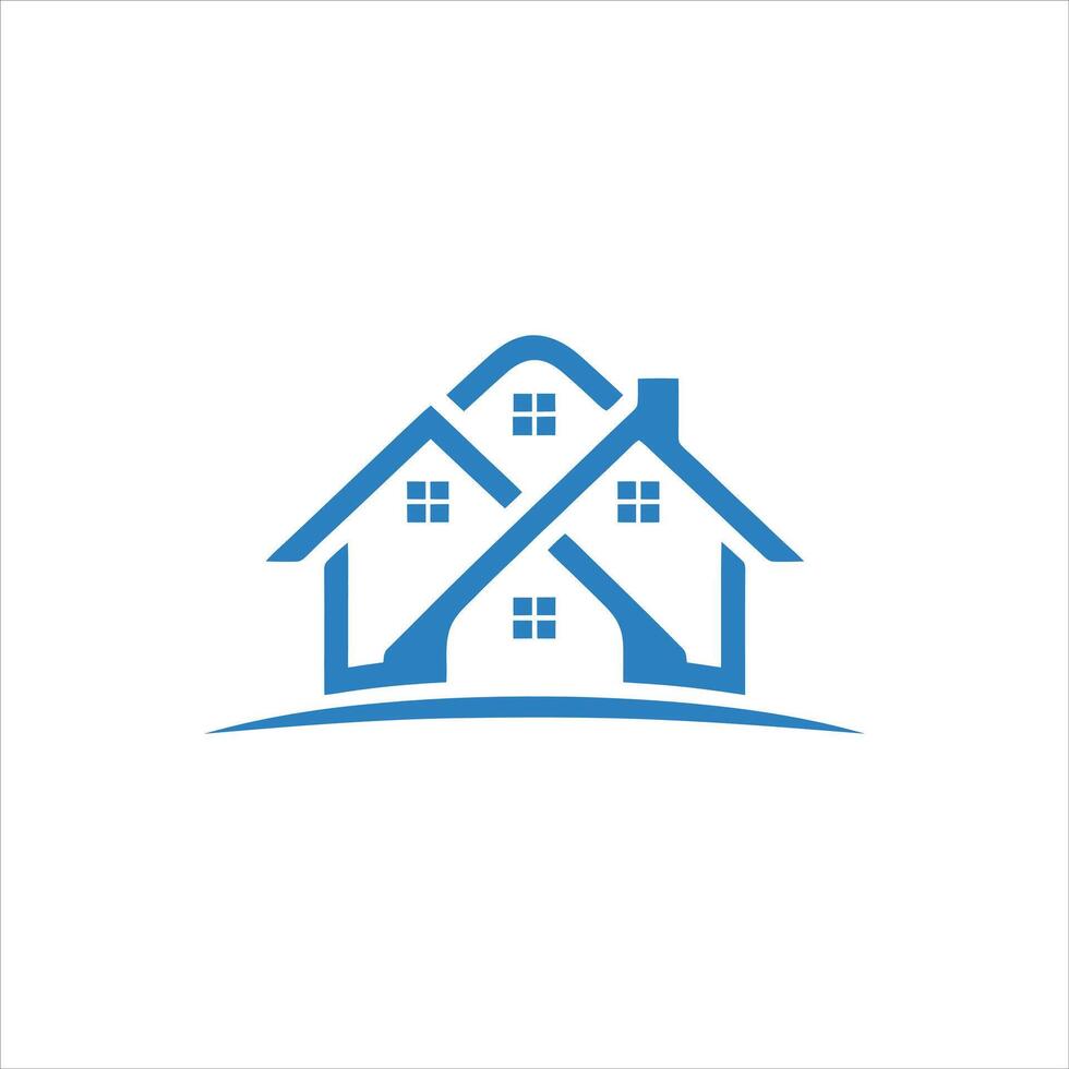 Minimalist Home Roof Logo for Property Agency and Real Estate Branding vector