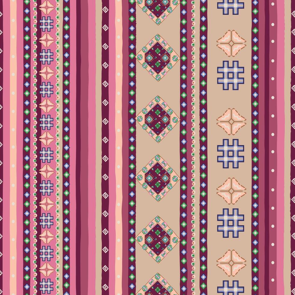 a colorful pattern with tribal designs vector