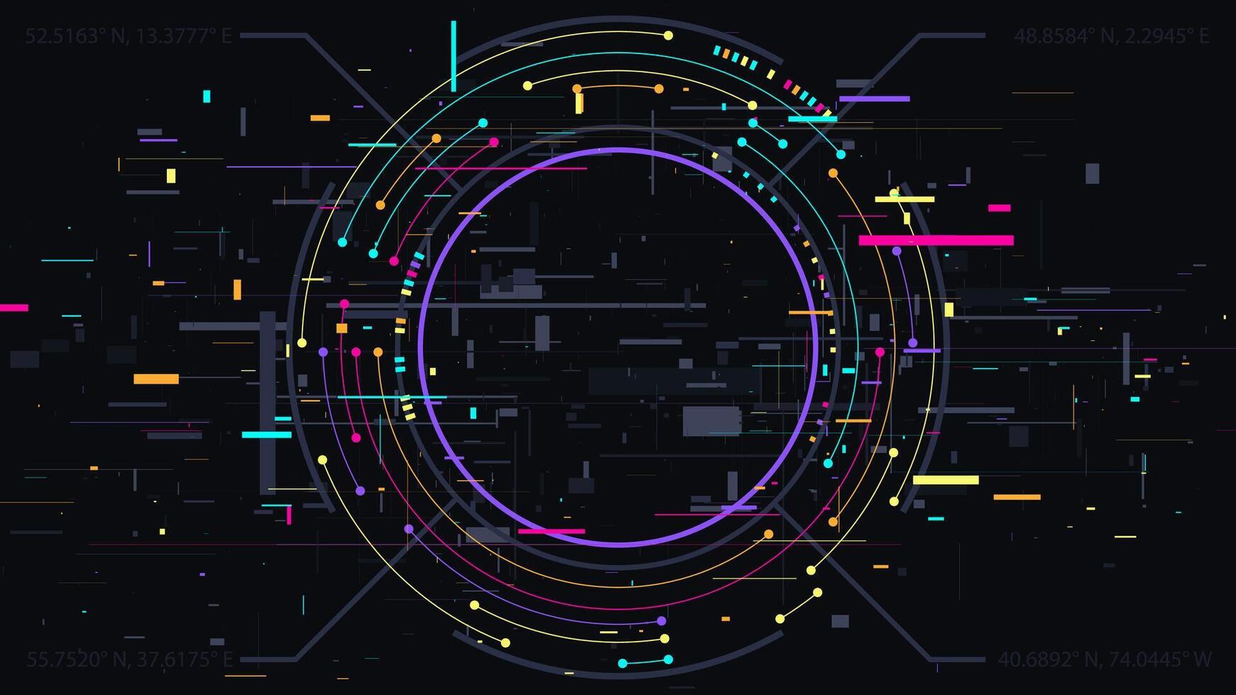 Futuristic Cyberpunk Tech Background. Digital Technology Banner vector