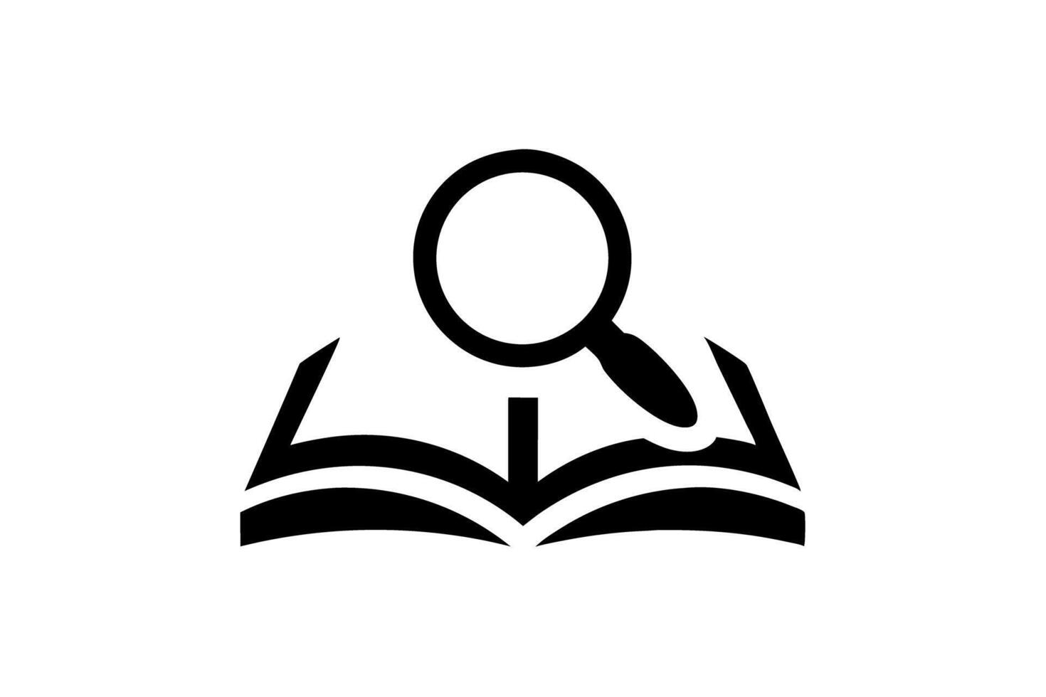 World Book and Copyright Day Magnifying glass over a book, highlighting the research process and the importance of intellectual property on World Book and Copyright Day vector