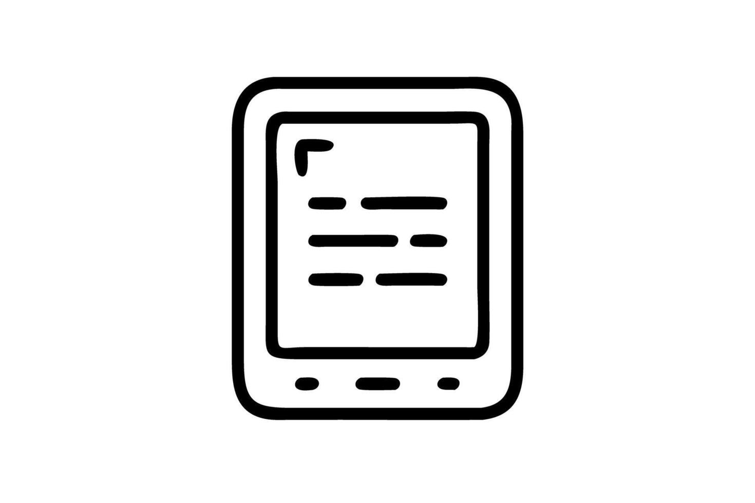 Digital tablet and ebook reader with book content for reading, symbolizing technology and education on World Book and Copyright Day vector