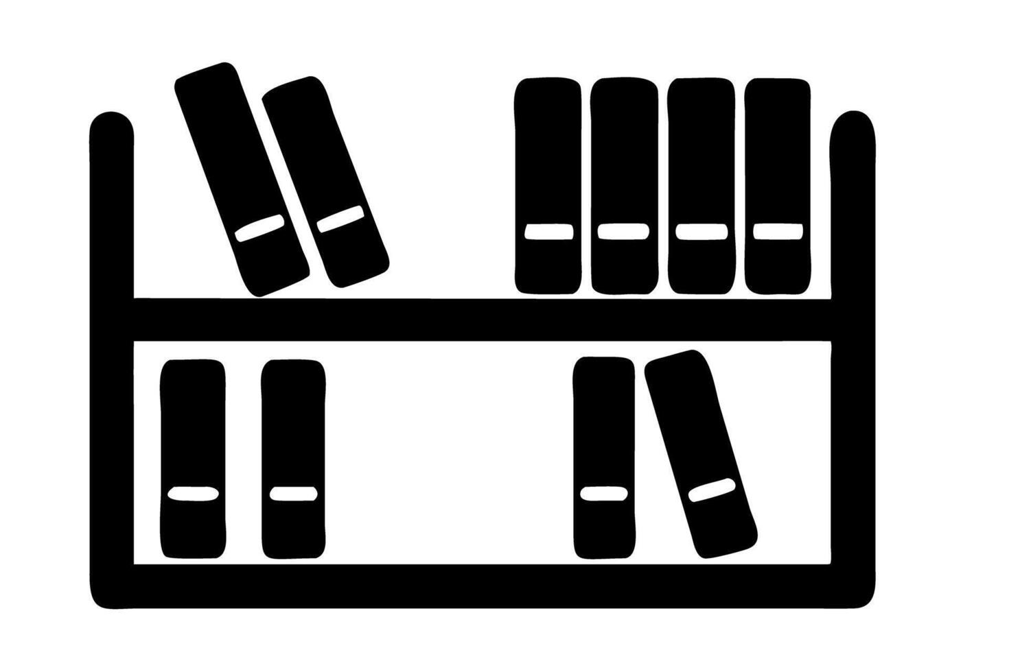 A library bookshelf filled with numerous books in various genres, symbolizing knowledge and reading for World Book and Copyright Day vector