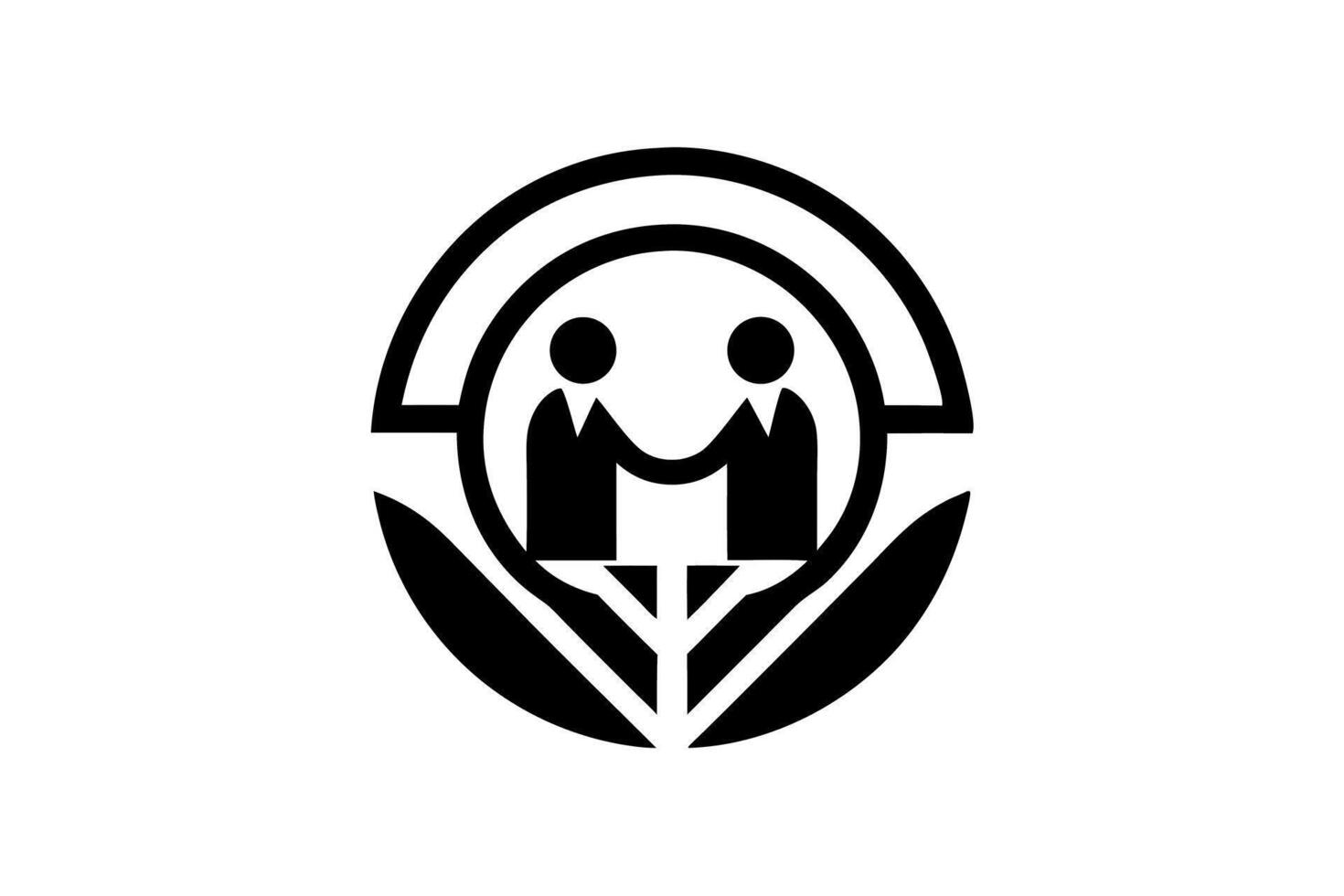 Intellectual property protection as an author and an artist shake hands in front of a copyright shield for World Book and Copyright Day vector