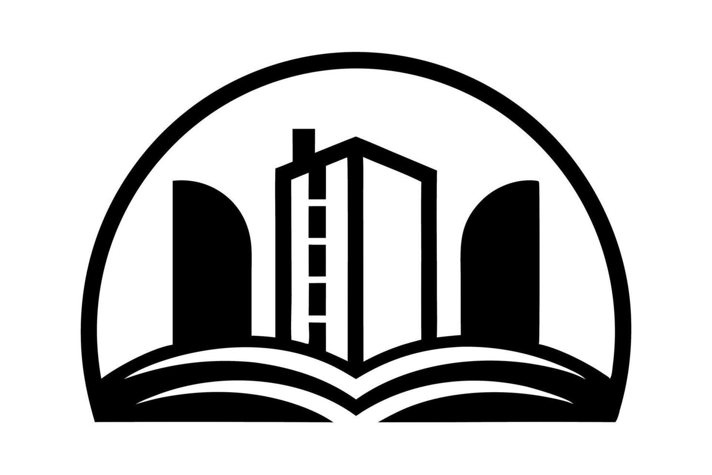 Imaginative design of books on a shelf turning into skyscrapers against a dusk sky, reflecting creativity and urban evolution on World Book and Copyright Day vector