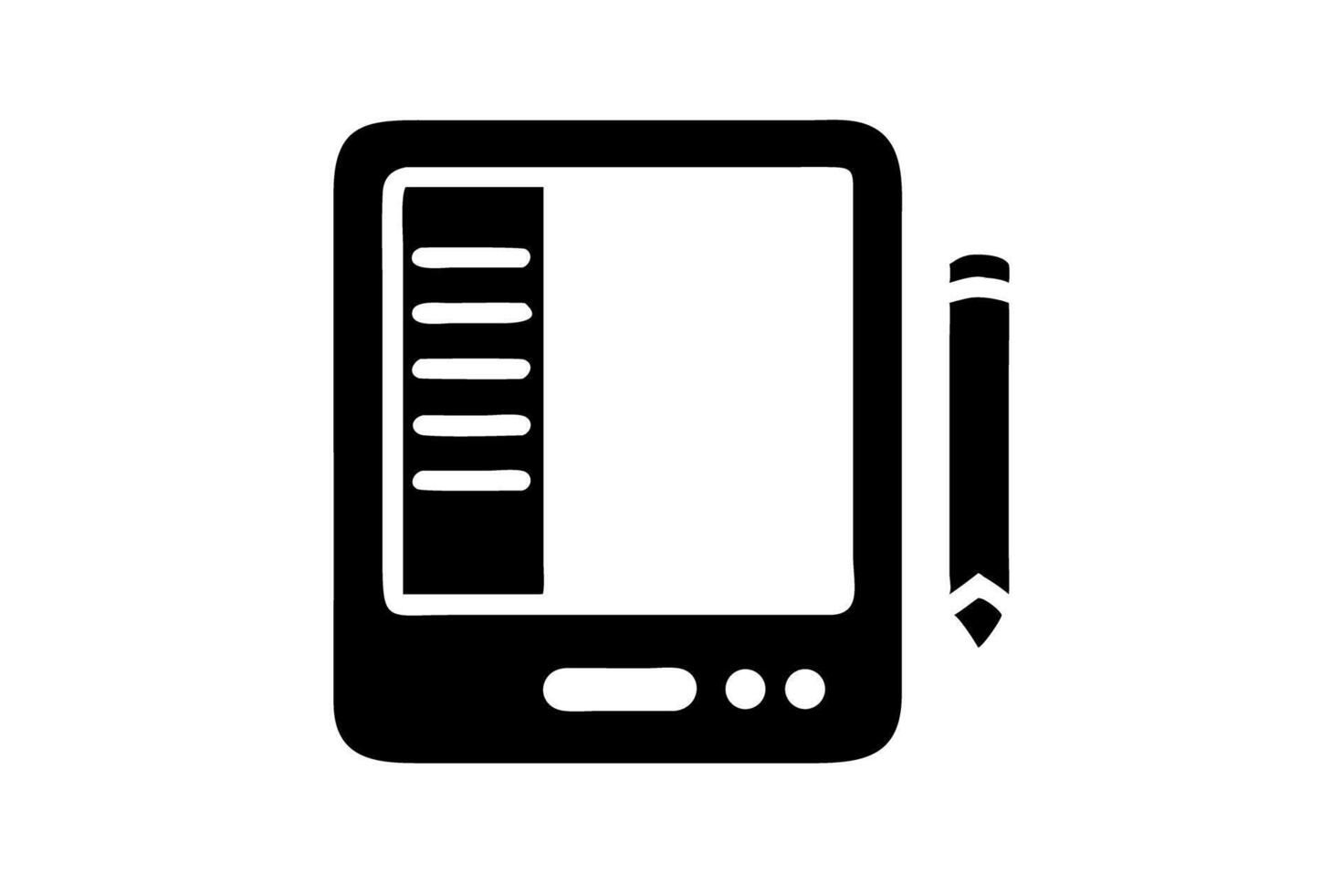 Tablet with digital book page, showcasing a convenient way to read ebooks and access content on World Book and Copyright Day vector