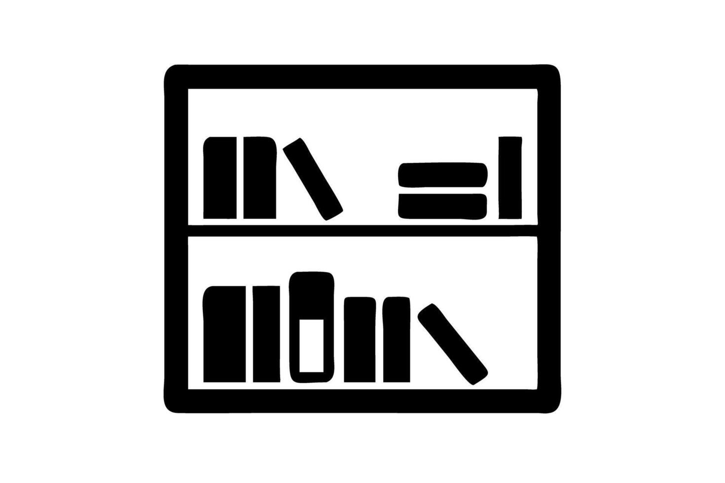Books neatly arranged on a bookshelf with different sizes and colors, a perfect visual for World Book and Copyright Day vector