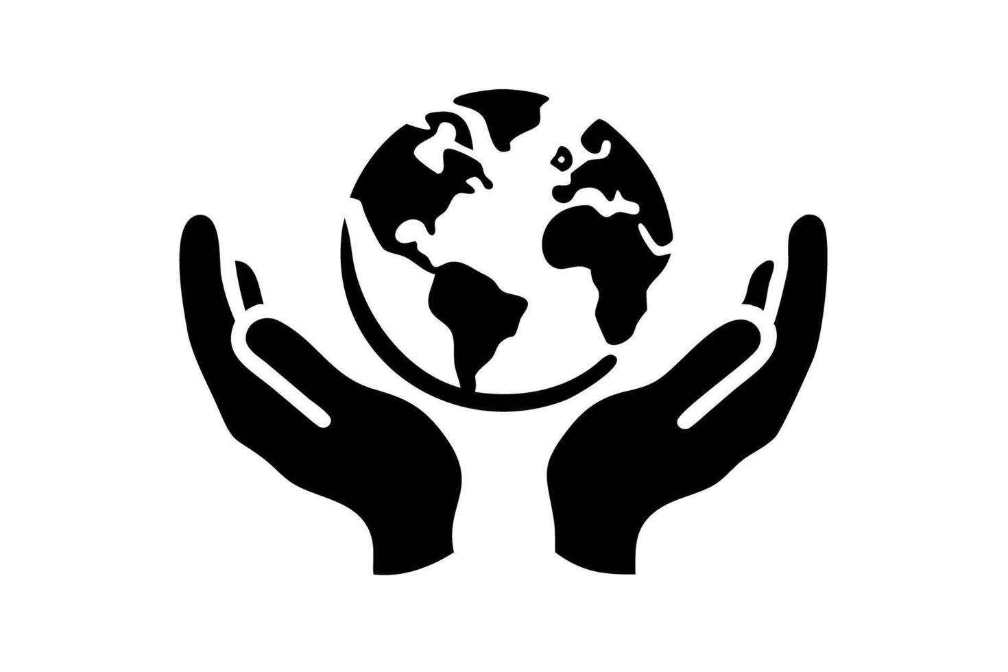 Protecting Our Planet Earth Global Earth Day Hands Holding World Environmental Conservation vector