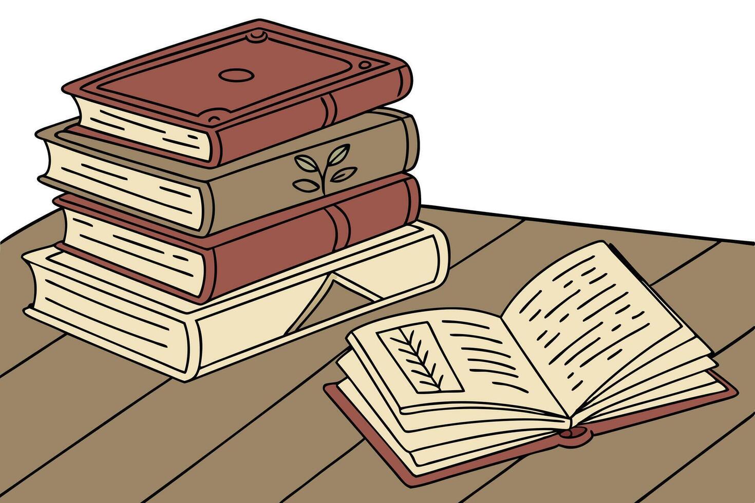 A tower of neatly stacked books in different colors, symbolizing wisdom, education, and intellectual growth on World Book and Copyright Day vector