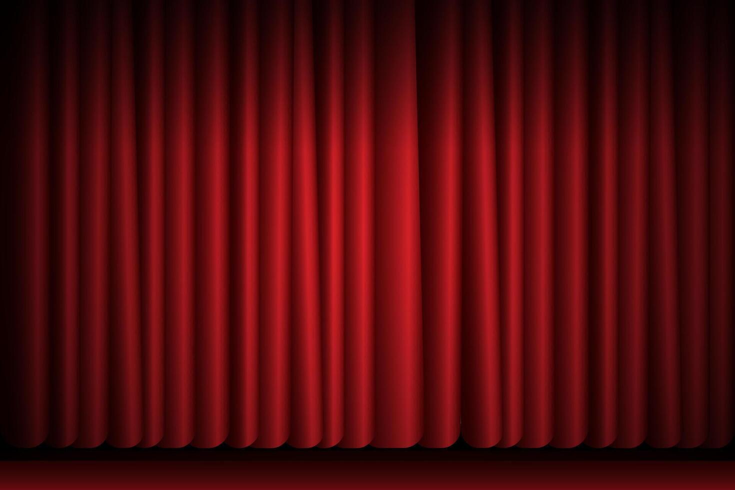 design red curtain luxury for background audition vector