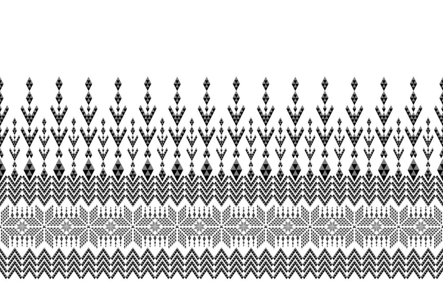 Geometric floral pattern background.ethnic pixel pattern,Aztec style,abstract background.design for texture,fabric,clothing,decoration,print,sarong vector