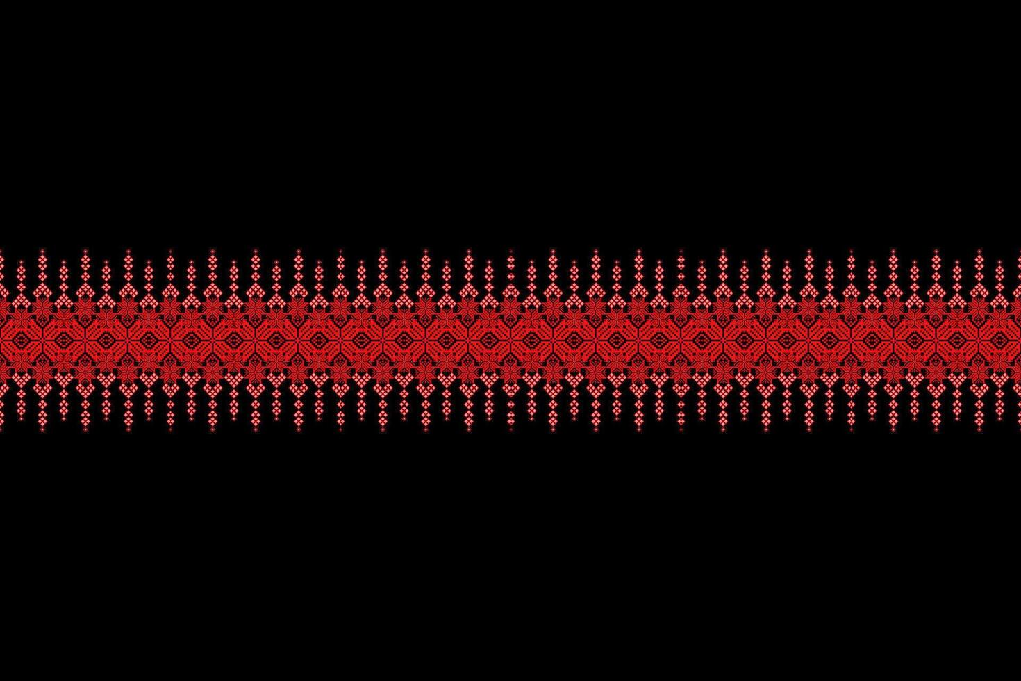 Geometric floral pattern background.flower ethnic pixel pattern,Aztec style,abstract background.design for texture,fabric,clothing,decoration,print, vector