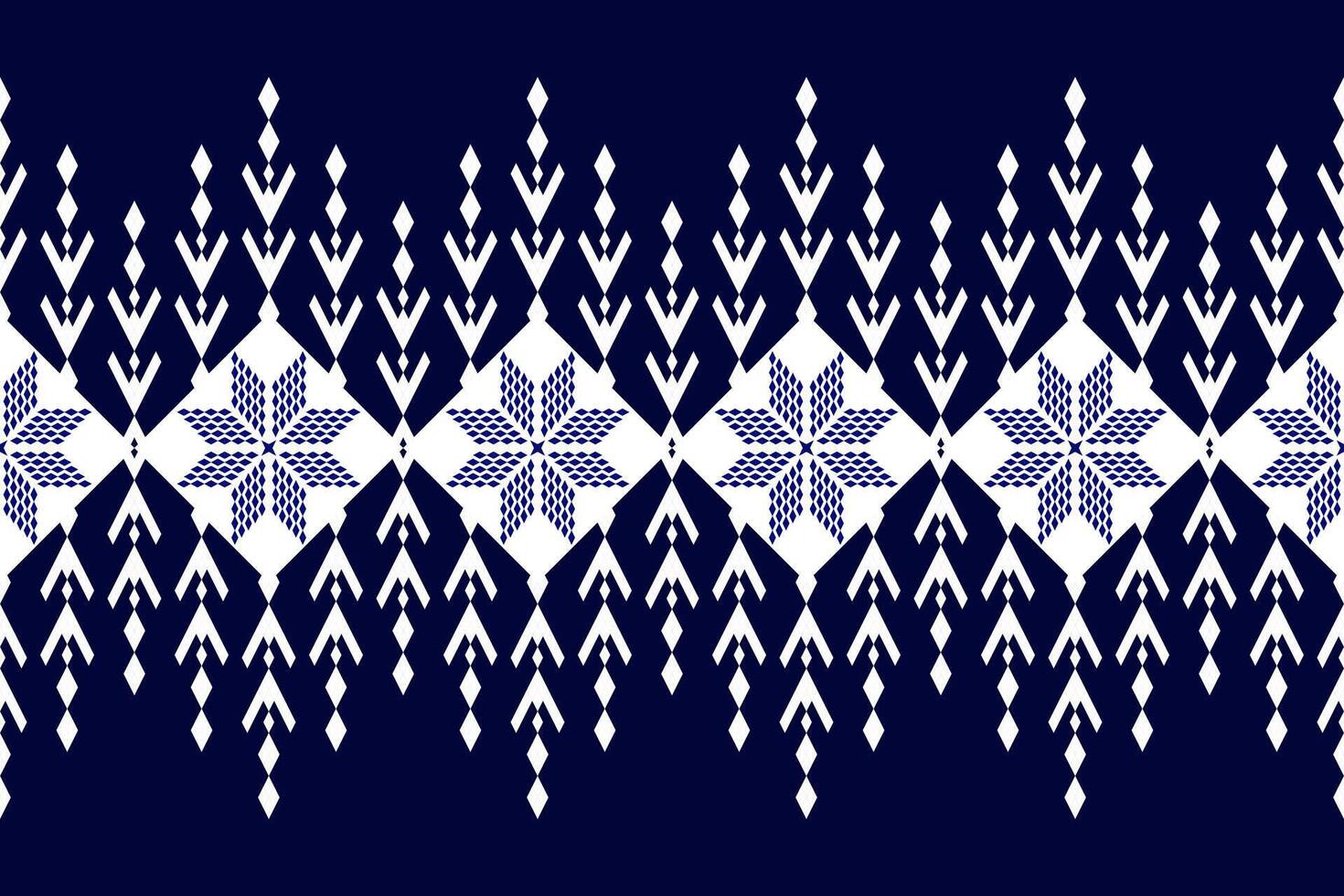Geometric floral pattern background.flower ethnic pixel pattern,Aztec style,abstract background.design for texture,fabric clothing,decoration,print,sarong vector