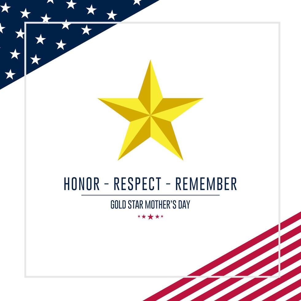 Design banner for Gold star mothers day event holiday vector